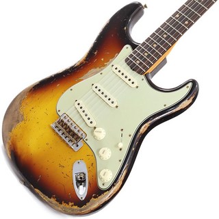 Fender Custom Shop 2023 Limited Edition 1961 Stratocaster Super Heavy Relic Super Faded/Aged 3-Color Sunburst【SN.CZ...
