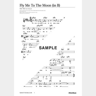 楽譜 Fly Me To The Moon（in B）