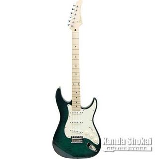 Greco WS-Quilt 3S Trancelucent Green / Maple Fingerboard