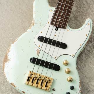 Xotic XJ-1T 5st Heavy Aged w/Matching Head, Gold Parts -Faded Sonic Blue-