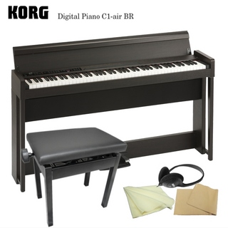 KORG【Bluetooth対応】コルグ 電子ピアノ C1-air ブラウン「角形ピアノ椅子付」KORG C1-air BR