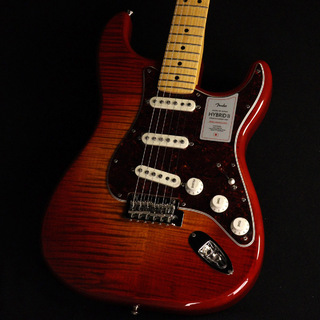 Fender2024 Collection MIJ Hybrid II Stratocaster MapleFlame Sunset Orange Transparent [限定モデル] ≪S/N:J