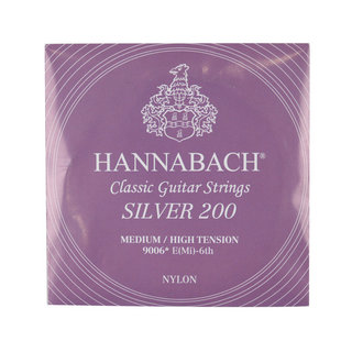 HANNABACHハナバッハ Silver200 9006MEDIUM/HIGH 6弦 ミディアムハイテンション バラ弦 クラシックギター弦