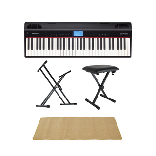 Rolandローランド GO-61P GO:PIANO エントリーキーボード X型スタンド ベンチ ピアノマット付きセット