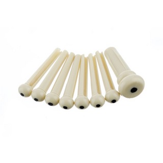 Fenderフェンダー Acoustic Bridge Pin Sets Ivory with Black Dot 7個入り ブリッジピン