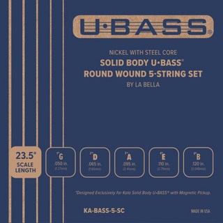 KALA KA-BASS-5-SC Nickel Round Wound