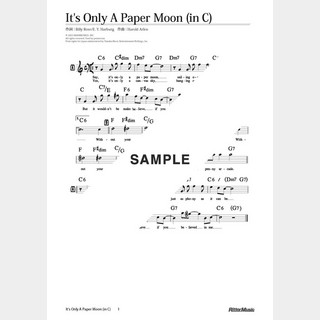 楽譜It’s Only A Paper Moon（in C／原曲キー）