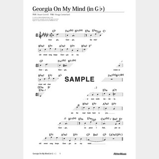 楽譜Georgia On My Mind（移調バージョン in G♭）