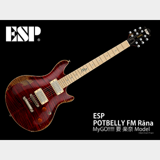 ESP POTBELLY FM Rāna (Distressed See Thru Wine Red)