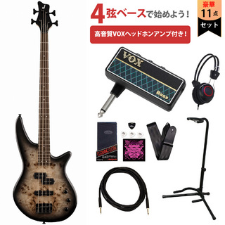 Jackson JS Series Spectra Bass JS2P Laurel Fingerboard Black Burst VOXヘッドホンアンプ付属エレキベース初心者