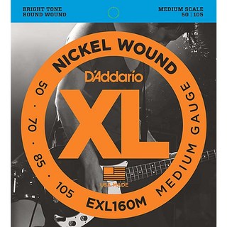 D'Addario【大決算セール】 XL Nickel Round Wound EXL160M