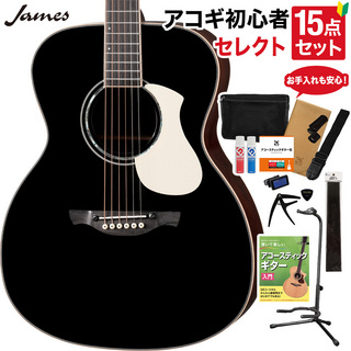 JamesJ-500S BLK 教本・お手入れ用品付き15点セット アジャスタブルサドル搭載 簡単弦高調整