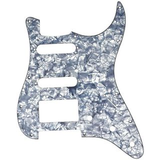 ALLPARTS PG-0995-053 1HB 2SC 11-hole Pickguard for Stratocaster, Black Pealoid [8075]