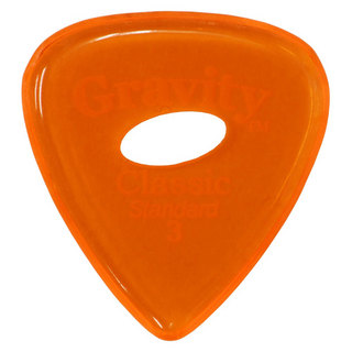 Gravity Guitar PicksClassic -Standard Elipse Grip Hole- GCLS3PE 3.0mm Orange ピック