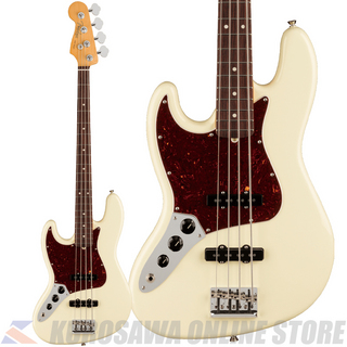Fender American Professional II Jazz Bass Left-Hand Rosewood Olympic White 【小物プレゼント】(ご予約受付中)