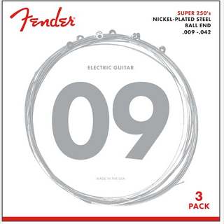 Fender 3-Pack Super 250’s Nickel-Plated Steel Stringsフェンダー エレキギター弦【池袋店】