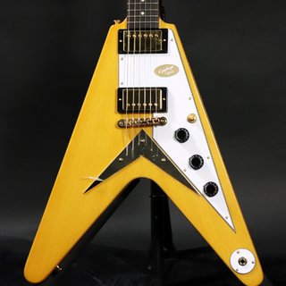 Epiphone Inspired by Gibson Custom 1958 Korina Flying V White Pickguard Aged Natural 【梅田店】