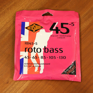ROTOSOUND Roto Bass Standard 5-Strings Set Nickel on Steel Roundwound, RB45-5 (.045-.130)