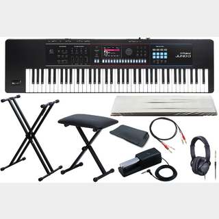 Roland JUNO-D7 [X型キーボードスタンド + ベンチ + ケーブル + ダストカバーセット！] ベロシティー対応 76鍵シン