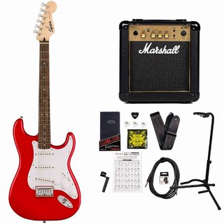 Squier by Fender Sonic Stratocaster HT Laurel Fingerboard White Pickguard Torino Red スクワイヤー MarshallMG10アンプ