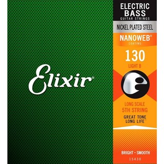 ElixirNickel Plated Steel Bass Strings with ultra-thin NANOWEB Coating 5th/Low-B (130/Long) #15430