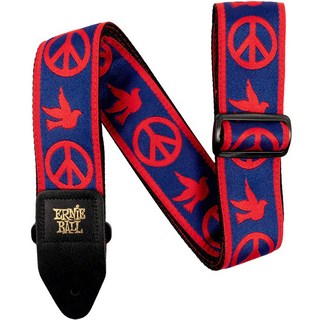 ERNIE BALL 【大決算セール】 Red and Blue Peace Love Dove Jacquard Strap [#P04698]