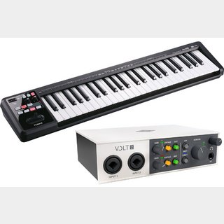 Roland A-49 BK + Universal Audio / VOLT2 セット MIDIキーボード+ USBオーディオインターフェース DTMセット【WE