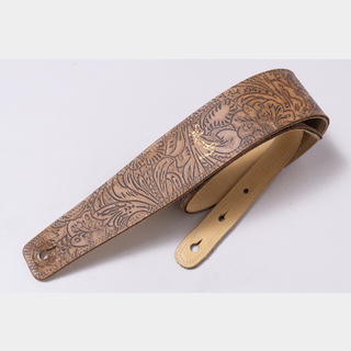 MOODY STRAPS 2.5Inch Western Brown/Cream Leather Standard Tail【GIB横浜】