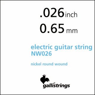 Galli Strings NW026 - Single String Nickel Round Wound For Electric Guitar .026【渋谷店】