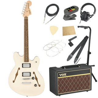 Squier by Fender Affinity Series Starcaster Deluxe Olympic White エレキギター VOXアンプ付き 入門11点 初心者セット