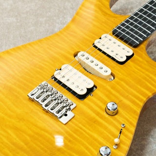 MarchioneSet Neck Carved Top 1P Figured Maple Top -Amber-