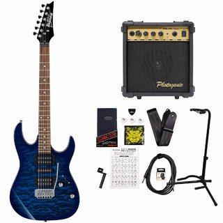 Ibanez GRX70QA-TBB Transparent Blue Burst GIO Series アイバニーズ 入門用 豪華なキルトトップ PG-10アンプ付属