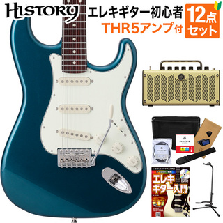 HISTORY HST-Standard/VC DLB エレキギター 初心者12点セット 【THR5アンプ付き】 日本製 ストラトキャスタータイプ