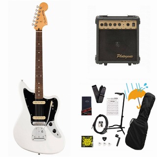 Fender Player II Jaguar Rosewood FB Polar White エレキギター PG-10アンプ付属エレキギター初心者セットR【WEBS