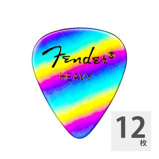 Fender フェンダー 351 Shape Premium Picks Heavy Rainbow ギターピック 12枚
