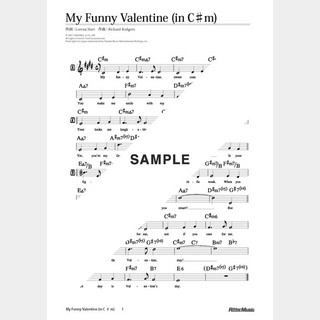 楽譜My Funny Valentine（in C♯m）