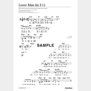 楽譜 Lover Man（in E♭）