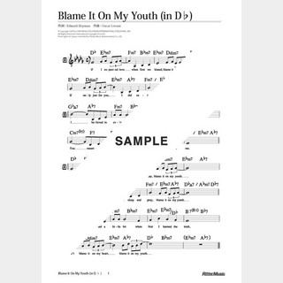 楽譜Blame It On My Youth（in D♭）