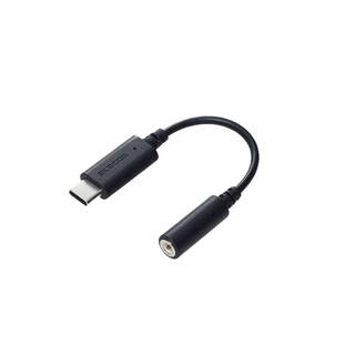 ELECOM MPA-C35DBK2 USB Type-C - 3.5mmステレオミニ(4極イヤホン端子)変換ケーブル