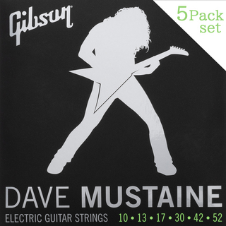 Gibson 《お得5セット》Dave Mustaine Electric Guitar String Set .010-.052 | SEG-DM10【正規品】