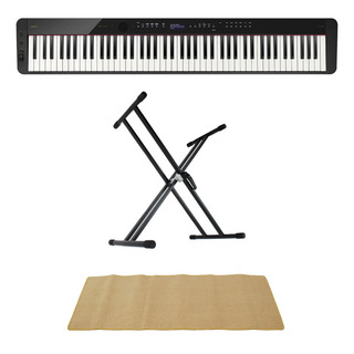 Casioカシオ Privia PX-S3100 BK 電子ピアノ X型スタンド ピアノマット(クリーム)付きセット