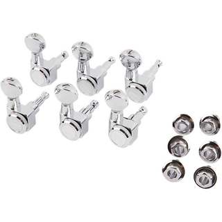 Fender フェンダー Locking Tuners with Vintage-Style Buttons, Polished Chrome ギターペグ
