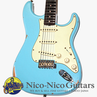 Fender Custom Shop 2022 1960 Stratocaster Relic (Faded Aged Daphne Blue)