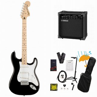 Squier by FenderAffinity Series Stratocaster Maple FB WH PG Black エレキギター YAMAHA GA15IIアンプ付属初心者セットR