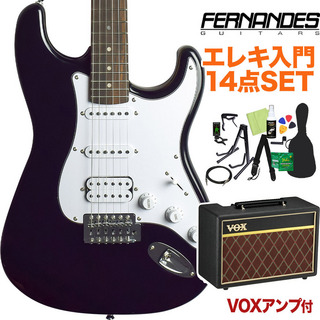 FERNANDESLE-1Z/L BLK SSH エレキギター 初心者14点セット 【VOXアンプ付き】