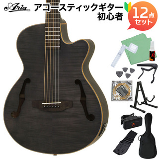 ARIA FET-F2 STBK アコースティックギターギター初心者12点セット エレアコ Fホール