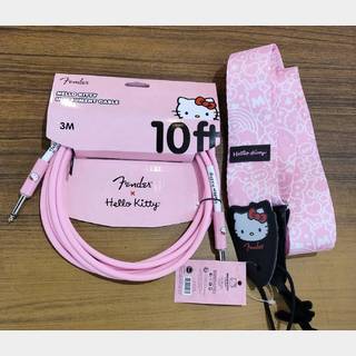 Fender Hello Kitty® Pink Poly Strap & Original Cable