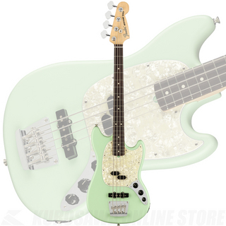 Fender American Performer Mustang Bass, Rosewood, Satin Surf Green 【アクセサリープレゼント】