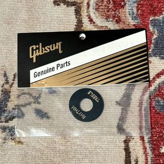 Gibson Toggle Switch Washer　Black w/Gold Letters　【PRWA-010】【スイッチプレート】