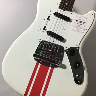 Fender 2023 Collection MIJ Traditional 60s Mustang Olympic White with Red Competition Stripe エレキギター